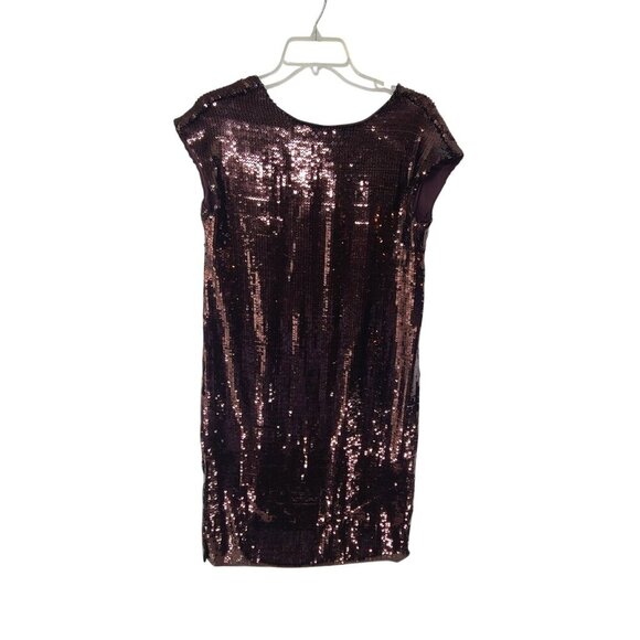 New Anthropologie Maeve Kara Sequined Brown Midi Dress . XS 2 Holiday FALL - Picture 2 of 8